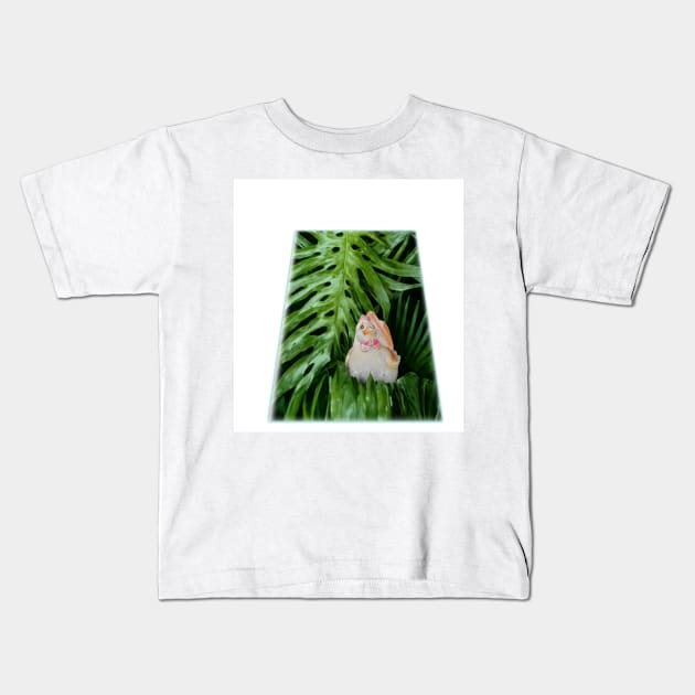 chicken in the garden Kids T-Shirt by Poopae​ artwork